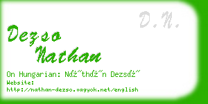 dezso nathan business card